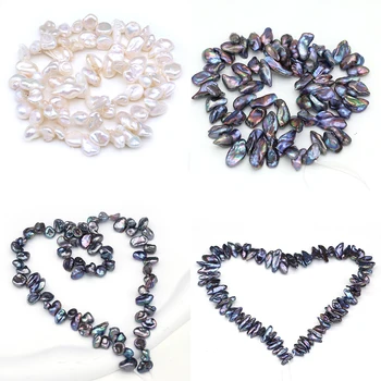 Naturlige Ferskvands Perle-Perler Uregelmæssig Form Barok Punch Løse Perler Til smykker at gøre DIY-Halskæde og Armbånd Tilbehør