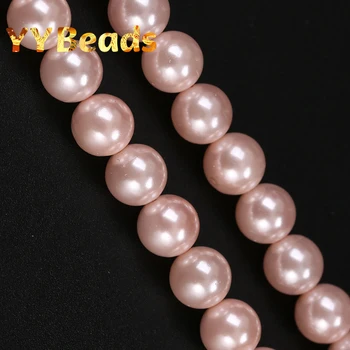 5A Kvalitet Naturlige Pink Seashell Perler Perler Runde Løse Perler Til Smykker at Gøre DIY Charme Halskæder, Øreringe 4-12mm Engros