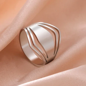 Skyrim Geometriske Rhombus Ring i Rustfrit Stål Minimalistisk Kvinder Ringe Mode Smykker 2023 Valentine ' s Day Gave til Kæreste