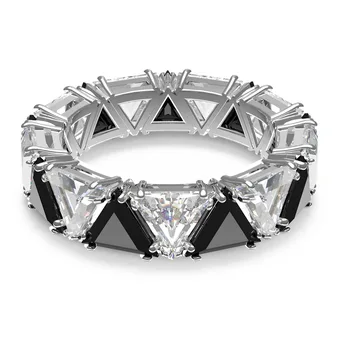 Skinnende og frisk trekantede skæreringsfittings Krystal fra Swarovskis Personlighed Runde enkel diamant ring