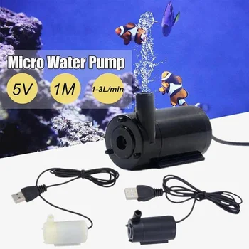 Vandpumpe Micro Mini Dykpumpe Ultra Stille Usb-Hydroponic Vegetabilske Plantning Fisk Håndværk Springvand Akvarium Haveplante