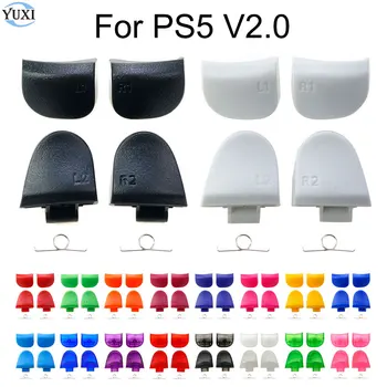 YuXi Flere Farver Til PS5 V2 Controller BDM-020, L2, R2, L1, R1 Udløser Knapper Med Fjedre