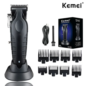 Kemei KM-2296 Professionelle Hair Clipper for Mænd Hair skæremaskine med Plads Oplader Hår Trimmer Maskine Klipning Maskine