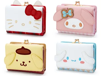 Sanrio Hello Kitty nye sød Melodi ansigt munden guld mønt mønt pung taske foldbar clutch wallet