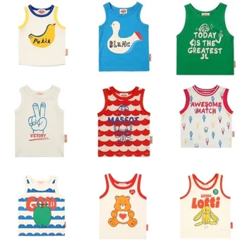 2023 Sommeren Shirts Vest børnetøj Piger Drenge' Baby Afslappet Mode Print Tegnefilm Shirts