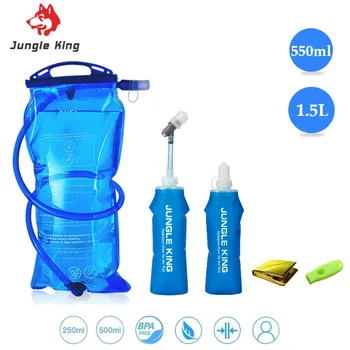 Jungle King J12 Soft Flask Vand Flaske Folde Sammenklappelig Vand Tasker TPU Fri For at Køre Hydration Pack Talje Tasker 500ml