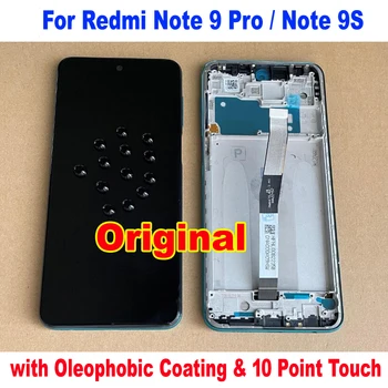 Oprindelige Gode LCD-For Xiaomi Redmi Bemærk 9S Skærm Touch screen Digitizer Assembly + Ramme For Redmi Note 9 Pro-Sensor Pantalla