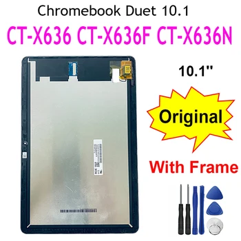 Den oprindelige Lenovo Chromebook Duet CT-X636 CT-X636F CT-X636N X636 LCD-Skærm Touch screen Digitizer Assembly med ramme