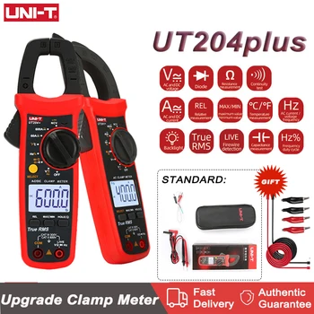 ENHED UT204+ Digital Clamp Meter AC\DC Multimeter Auto Range Voltmeter Tænger LED Høj Præcision Modstand Test Tester Amperemeter