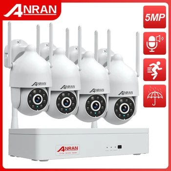 ANRAN 5MP Wifi Kamera Overvågning System Udendørs Farve Night Vision CCTV Sæt Video 8CH Trådløse NVR Security Kit To-Vejs Lyd