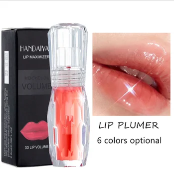 3D Jelly Lip Gloss Plumper Crystal Mint Flydende Lip Tint Læbestift Fugtighedscreme Reparation Glat Læbe Makeup Luminizer