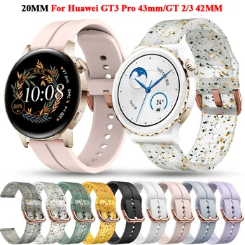 20mm Silikone Ur Remme Til Huawei Se GT2 GT 3 42mm Armbånd Armbånd GT 2/GT3 Pro 43mm/Ære Magic 2/ES Kvinde Watchbands