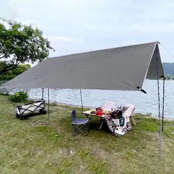 Klud Regn Skygge Pergola 1 Sæt Baldakin Vandtæt Fugt-bevis Sammenklappelig Anti-UV-Parasol Oxford Camping Levering