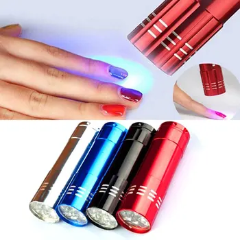 Mini 9 LED Nail Dryer Lampe Til Negle Lys Lommelygte UV-Lampe Bærbare Nail Gel Hurtig Tørring Manicure Værktøj Gel neglelak Lampe