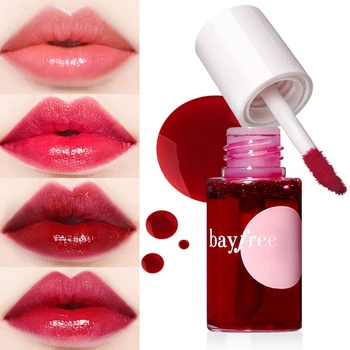 4-Farve Lip Tint Glasur Makeup Mat Spejl, Læbestift, Blush Vandtæt Langtidsholdbar Non-Stick Moisturizing Lip Gloss Nuance Kosmetiske
