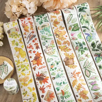 Washi Tape Foråret Blomst Maple Leaf Dekorative Tape Til Diy Håndværk Gave Indpakning Journalisering Scrapbooking Forsyninger