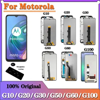 AAA+ Original Motorola Moto G10, G20 G30 G50 G60 LCD-Skærm Touch screen Digitizer med Ramme For Moto G100 Vise Pantalla