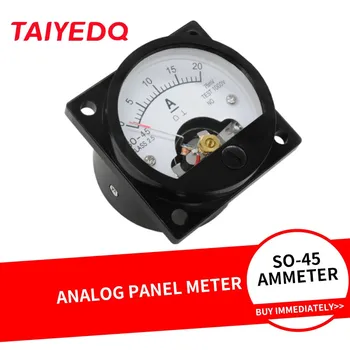 SO45-EN Firkant 45*45mm 10A30A50A100A200A300A DC Analog Panel amperemeteret Runde Amperemeter