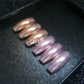 0,5 g Glat Gnide Cremen Bronze Lys Pink Spejl Powder Nail Chrome Pigment Glitter for Gel Polish Nail Art Dekoration