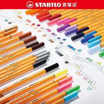 1 stykke tysk STABILO 88 fiber pen swan skitse farve hook line pen farve enkelt 24 farver