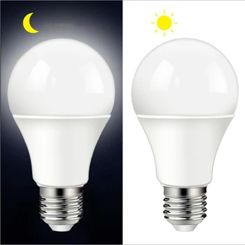 1-10STK LED-Dusk Til Dawn Sensor Light Bulb A60 E27 B22 220V 10W Have Korridor Indretning Nat lys Lys Sensor Nat Lampe