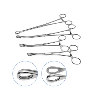 18CM/25CM Svamp Pincet Lige/Buet Takkede Kæber Kirurgiske Instrumenter