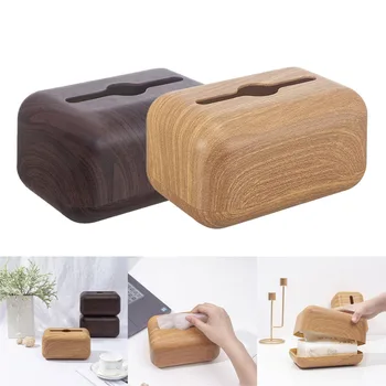 Japansk Tissue Box Serviet Opbevaring Indehaveren Træ Dækning ABS Toilet Papir Tilfælde Beholder Enkle, Stilfulde Hjem Bil Desktop Organizer