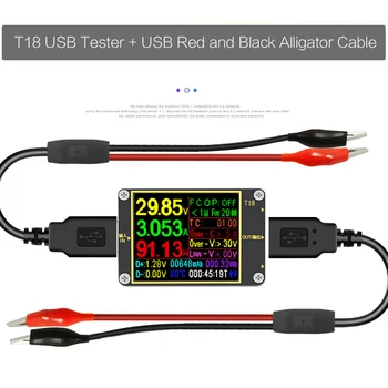 USB-tester T18 digital dc volt meter voltmeter amperemeter Aktuelle spænding læge 1.8