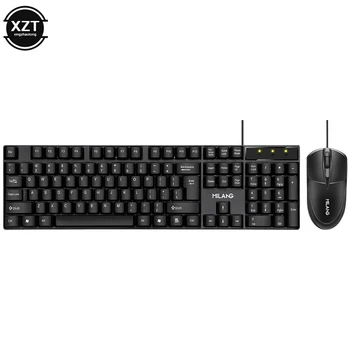 T20-Kabelbaseret Tastatur og Mus Sæt Velegnet til Desktop, Laptop, Alt-i-En Klassisk Business Office Business-Tastatur og Mus Sæt