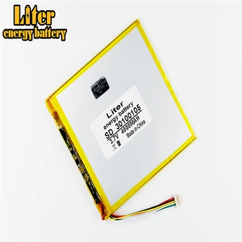 5 tråd 3.7v lithium polymer batteri 30100105 3,7 V 4000MAH 32100106 vi8 mobile power DIY tablet-computer 27103107
