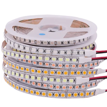 12V 24V LED Strip Lys SMD Vandtæt 5054 5050 2835 5M LED Bånd 120Leds/m 240Leds/m 480Leds/m Fleksibel LED-Lys Diode Bånd