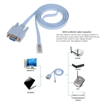 RJ45 Male til DB9 Female 1,5 m Netværk Konsol Kabel til Cisco Switch Router