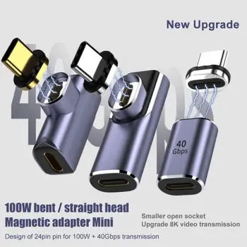 USB4.0 PD 100W Hurtig Skrive-C Magnetisk Oplader Adapter 40Gbps Opladning Magnet, USB-C Type C-Konverter 24-Pins 8K@60Hz USB-C-Kabel