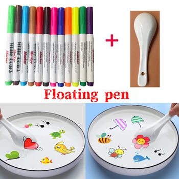 Børn Montessori Tidlig Uddannelse Legetøj Magiske Vand Maleri Pen Farverige Marker Pen Markører Flydende Blæk Pen Doodle Vand Penne