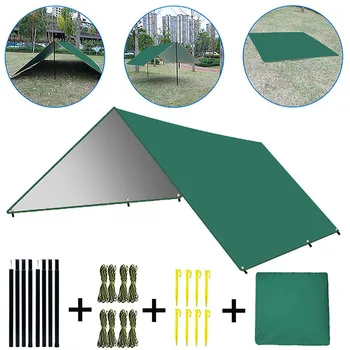 Vandtæt Camping Tarp, Let Hængekøje Regn Flyve Parasol, Telt Fodaftryk Backpacking Tarp for Camping, Vandreture