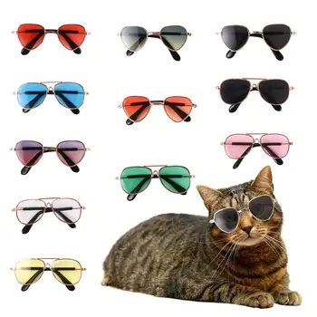 Mode Kat Hund Farverige Solbriller Linse Brille Killing Hvalp Reflekterende Øjet Slid, der Flyver Briller UV-Beskyttende Pet Supplies