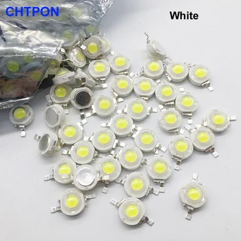 10 -1000 pc ' Rigtig Fuld Watt 1W 3W High Power LED lampe Pære SMD Dioder 110-120LM Led Chip For 3W - 18W Spot Downlight