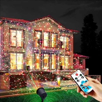 Julefrokost Led-Lys Fase Bevæger Sig Fuld Sky-Stjernede Laser Projektor Landskab Belysning Udendørs Vandtæt Have Med Græsplæne Laserlamp