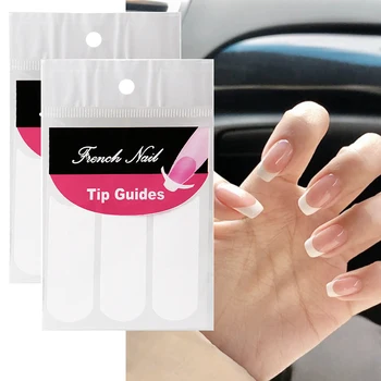 2 Plader Hvid fransk Manicure Strip Nail Art Danner Frynser Tip Guider Mærkat DIY-Line Tips Dekoration Værktøj
