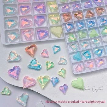 10stk Mokka Opal Crystal Nail Art Rhinsten 3d Charme Nippet Base Ikke Hotfix DIY Nail Smykker, Dekorationer