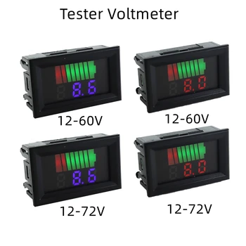 Bil-Indikator for Batteriets opladningsniveau 12V 24V, 36V 48V 60V 72V Lithium Batteri Kapacitet Meter Tester Display LED Tester Voltmeter