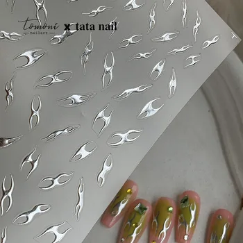 Guld Sølv Spice Girl Hottie Nye Bronzing Høj Kvalitet Selvklæbende Søm Klistermærker Nail Art Dekorationer Nail Decals Design TA-146