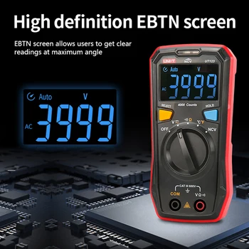 UNI T-UT123 UT123D Digital Multimeter Tester Auto Række Mini-Temperatur-Måler AC DC Voltmeter Kapacitans Frekvens Meter