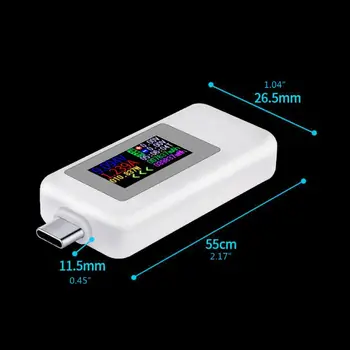 KWS-1902C Type-C Farve Display USB-Tester Aktuelle Spænding Overvåge Power Meter Mobil Batteri Bank Oplader Detektor Q84D
