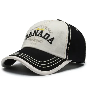 Sommer Bomuld Baseball-Cap til Mænd og Kvinder Broderi CANADA Hat Justerbar Caps Unisex Casual Retro Snapback Hatte Gorras