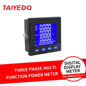 Høj Kvalitet 96*96mm Tre-Fase-Multi-Function Power Meter LCD-Display Digital Aktuelle Og Voltmeter