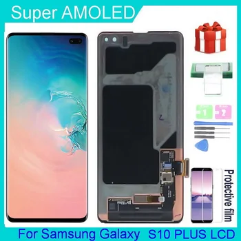 Original Amoled S10+ LCD-For Samsung Galaxy S10 Plus LCD-G975 G975F G975F/DS-Display Touch-Skærm Digitizer Assembly Udskiftning