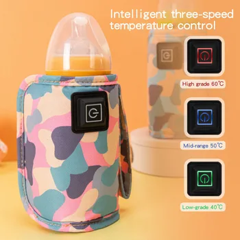 Nyt produkt varm mælk cap smart tre-hastighed, temperatur kontrol flaske cap USB-varme cap bærbare mælk termostat termostat