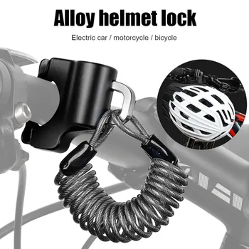 Hjelm Sikkerhed Lås Universal Cykel Motorcykel Styret Helmet Lock Hjelm Sikkerhed Lås Styret Hængelås med 2 Nøgler