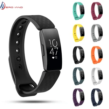 3D Silikone Armbånd Strop Til Fitbit Inspirere / Inspirere HR Aktivitet Tracker/ace2 Smartwatch Udskiftning Se Bandet Håndledsrem